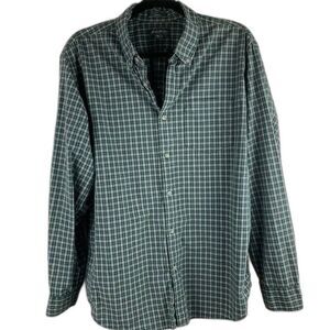 Eddie Baurer Size Large Mens Shirt Classic Fit Green Plaid